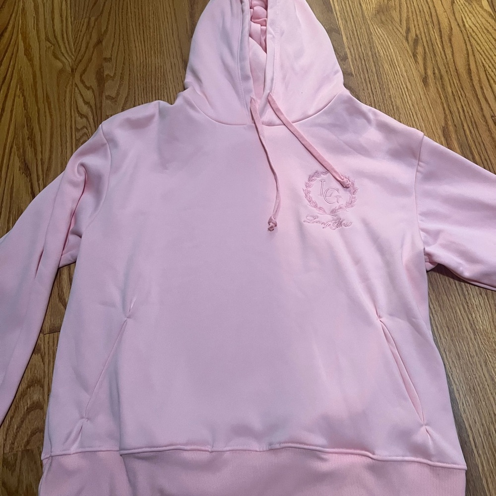 Lonely Ghost pickle ball hoodie in pink. New and never worn
